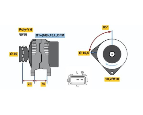 Alternator 4181 Bosch, Image 6