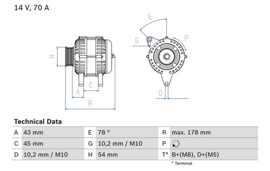 Alternator 4207 Bosch