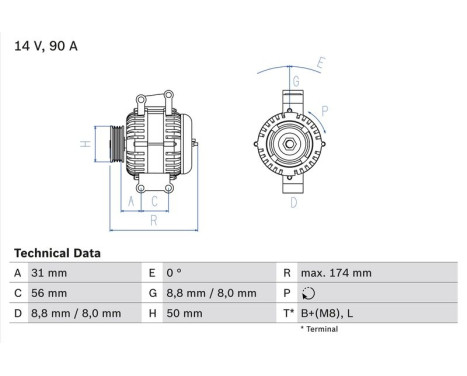 Alternator 4253 Bosch