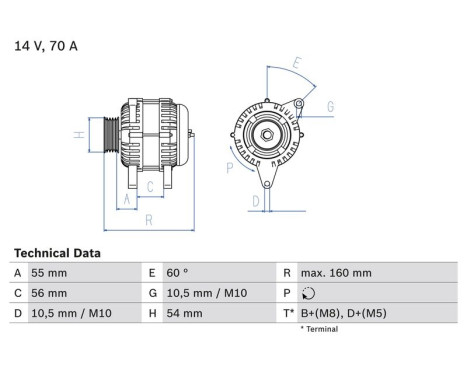 Alternator 4421 Bosch