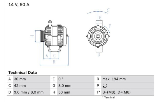 Alternator 4518 Bosch