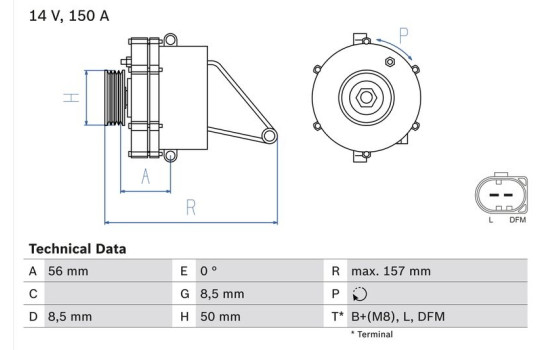 Alternator 4541 Bosch, Image 2