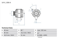 Alternator 4651 Bosch