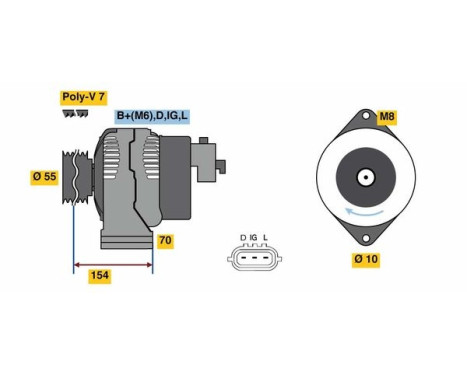 Alternator 4654 Bosch