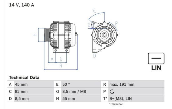 Alternator 4738 Bosch, Image 3