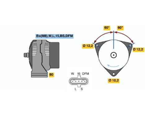 Alternator 4811 Bosch, Image 3