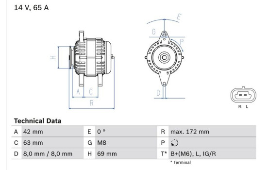 Alternator 4905 Bosch