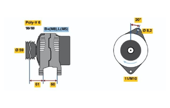 Alternator 4906 Bosch, Image 2