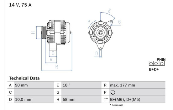 Alternator 4911 Bosch