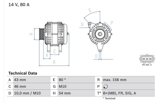 Alternator 4915 Bosch, Image 2