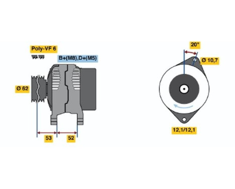 Alternator 4923 Bosch, Image 2
