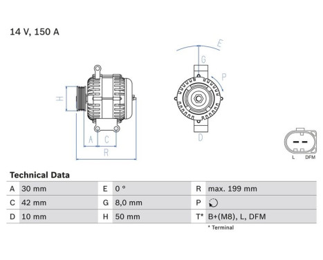 Alternator 4966 Bosch, Image 2