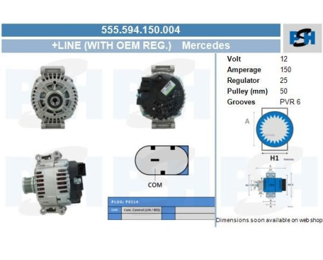 Alternator 555.594.150.004 PlusLine