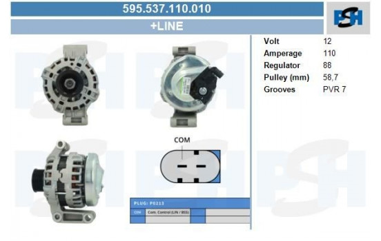 Alternator 595.537.110.010 PlusLine