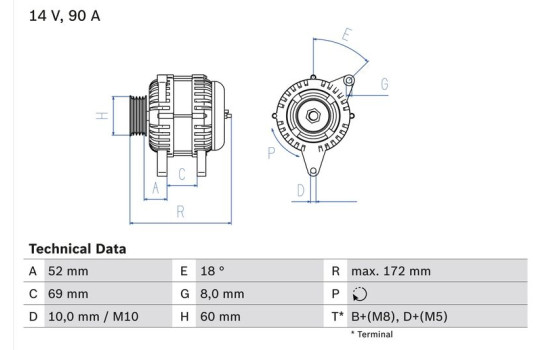 Alternator 8003 Bosch
