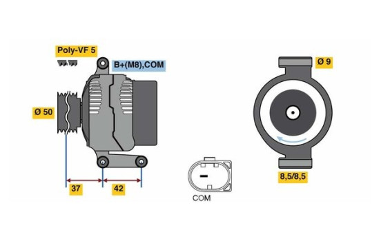 Alternator 8004 Bosch, Image 3