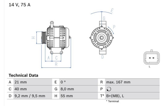 Alternator 8022 Bosch, Image 2