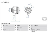 Alternator 8037 Bosch