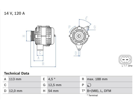 Alternator 8037 Bosch
