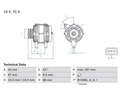 Alternator 8039 Bosch