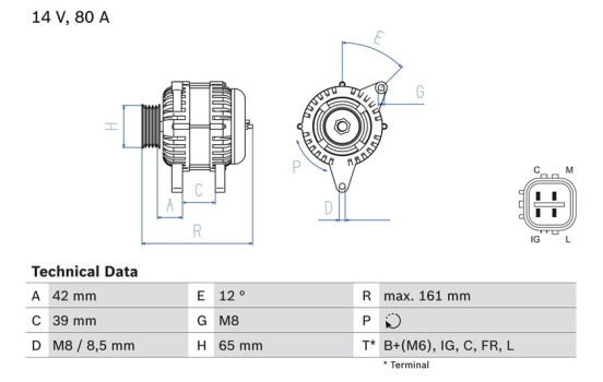 Alternator 8057 Bosch