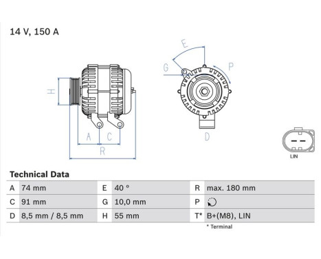 Alternator 8081 Bosch, Image 2