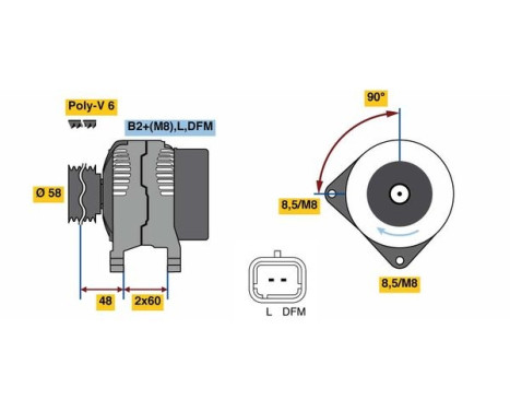 Alternator 8111 Bosch