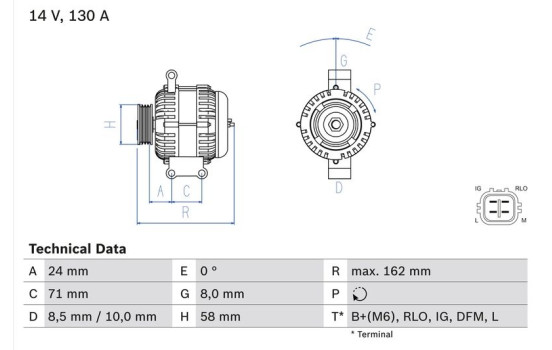 Alternator 8207 Bosch, Image 2