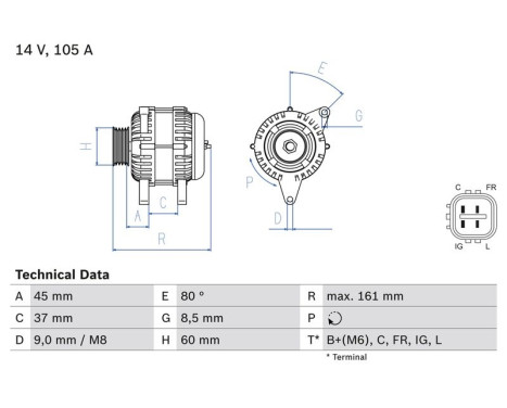 Alternator 8241 Bosch