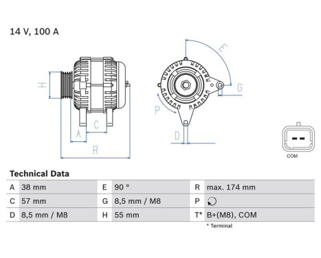 Alternator 8320 Bosch, Image 2