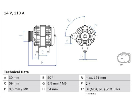 Alternator 8327 Bosch