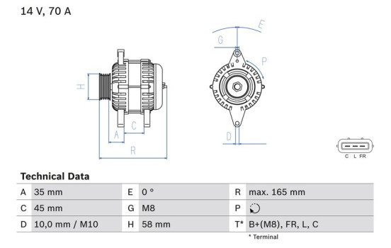 Alternator 8378 Bosch, Image 2