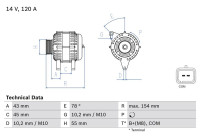 Alternator 8384 Bosch