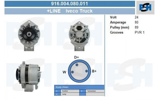 Alternator 916.004.080.011 PlusLine