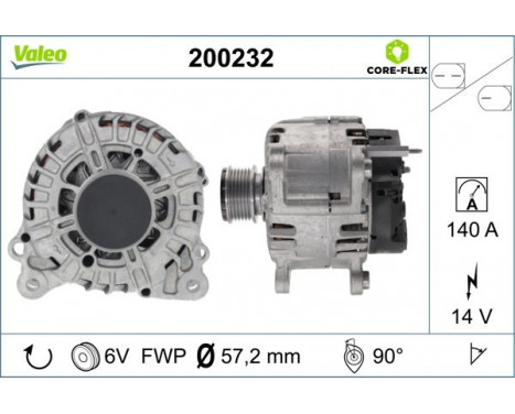 Alternator / Alternator 200232 Valeo, Image 2