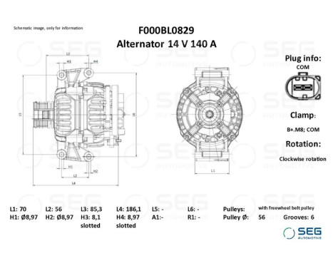 Alternator Audi 140A, Image 6