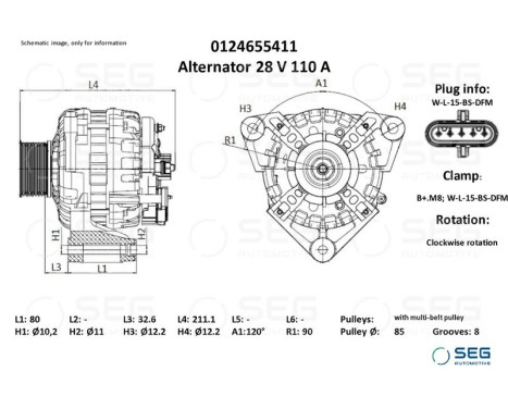 Alternator DAF 110A, Image 6