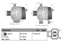 Alternator DAN1031 Denso