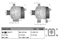 Alternator DAN1309 Denso