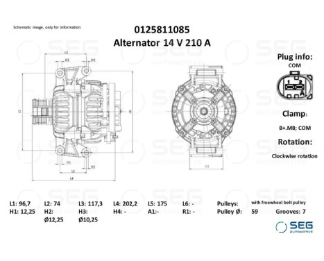 Alternator Ford 210A, Image 6