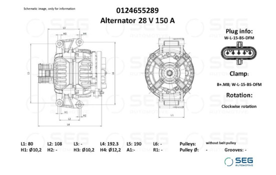 Alternator Mercedes 150A, Image 6
