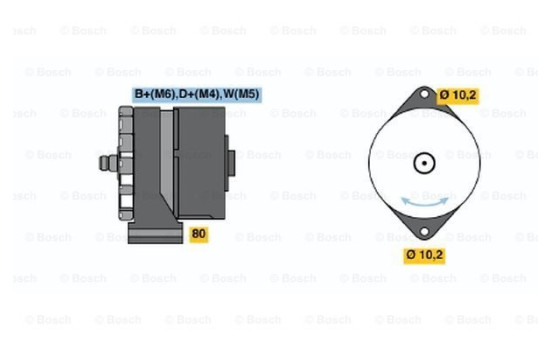 Alternator N1(-)28V10/55A Bosch
