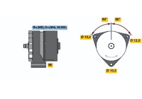 Alternator N1(-)28V10/55A Bosch