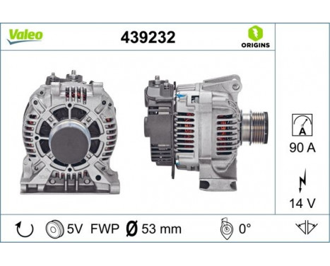 Alternator NEW ORIGINAL PART 439232 Valeo