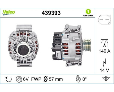 Alternator NEW ORIGINAL PART 439393 Valeo, Image 4