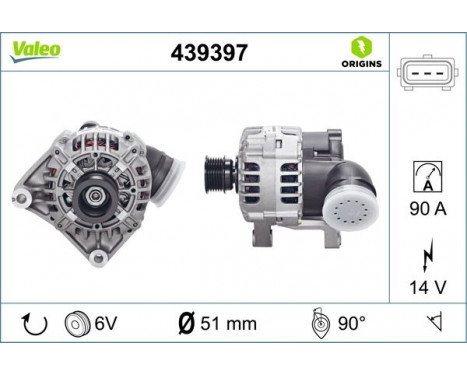 Alternator NEW ORIGINAL PART 439397 Valeo, Image 2