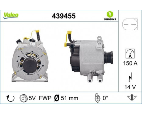 Alternator NEW ORIGINAL PART 439455 Valeo, Image 2