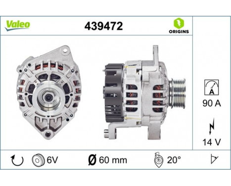 Alternator NEW ORIGINAL PART 439472 Valeo