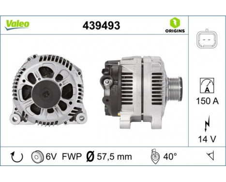 Alternator NEW ORIGINAL PART 439493 Valeo, Image 4