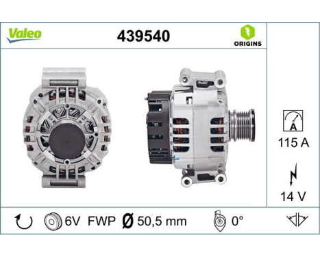 Alternator NEW ORIGINAL PART 439540 Valeo, Image 4